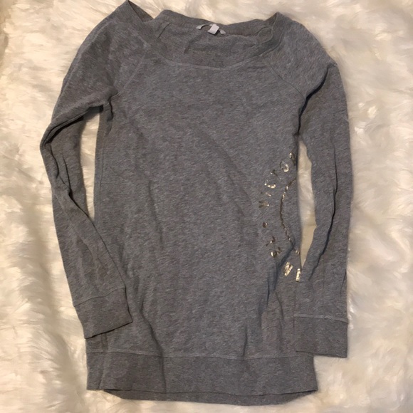 Victoria's Secret Tops - Victoria secret comfy long gray sweatshirt size sm